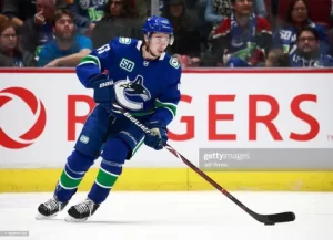Quinn Hughes of the Vancouver Canucks