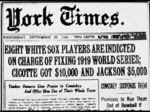 Black Sox Scandal 1920
