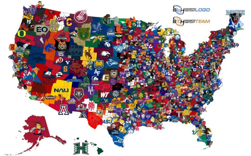 College Teams Map