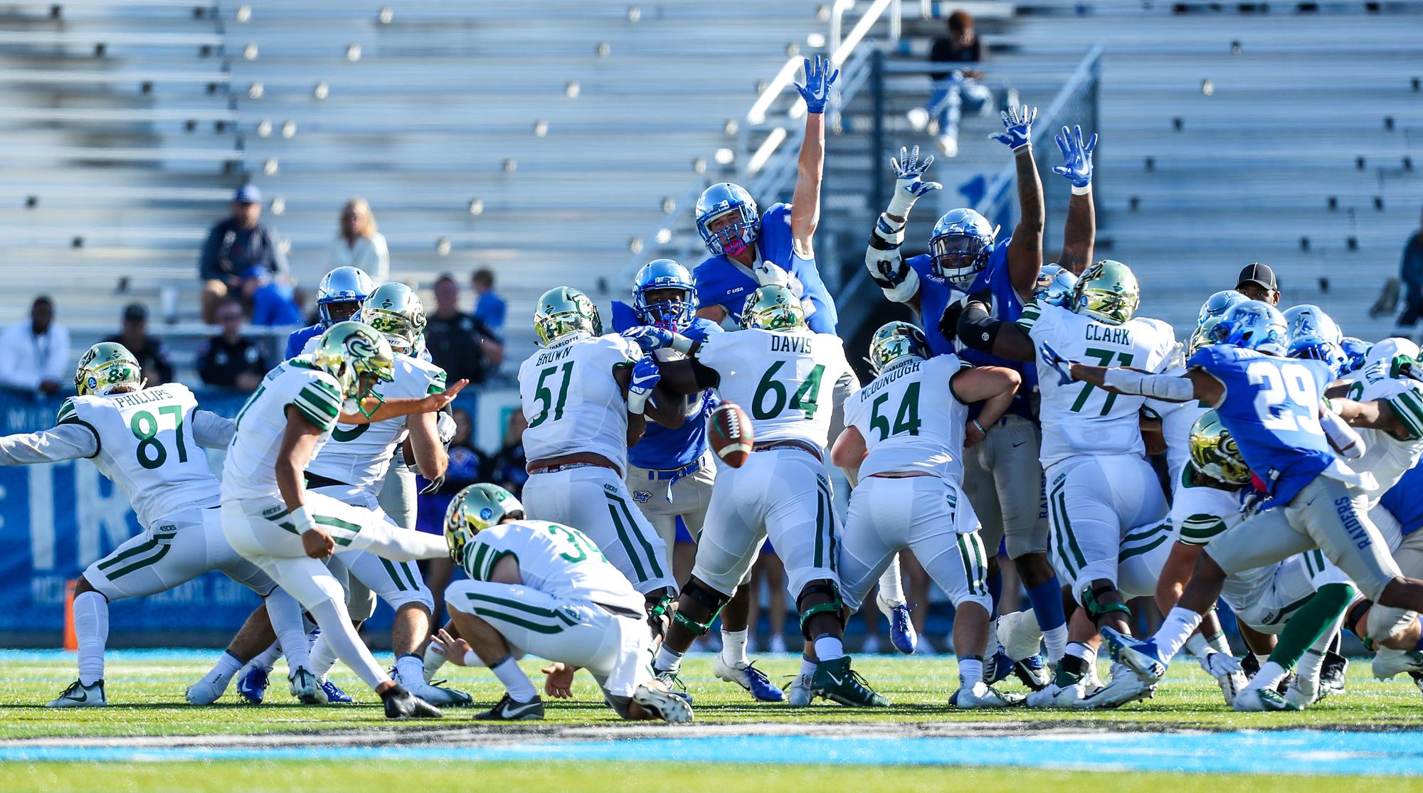 The Middle Tennessee Blue Raiders football team wins the Sun Belt Conference championship | Logo History