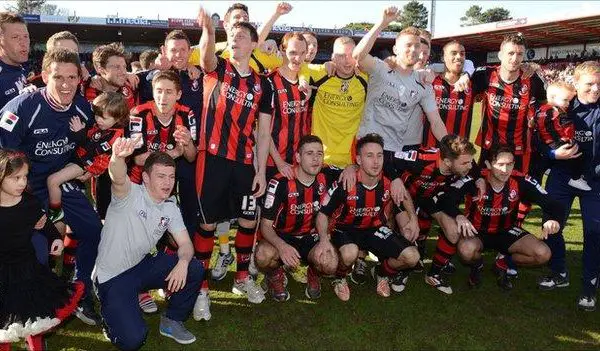AFC Bournemouth club wins promotion to the Championship 2013