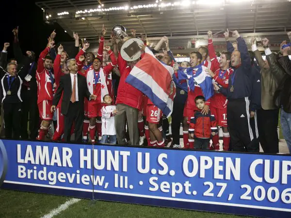2006: The Chicago Fire club wins U.S. Open Cup