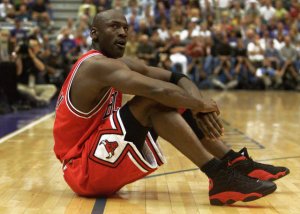 Michael Jordan Sitting Chicago Bulls