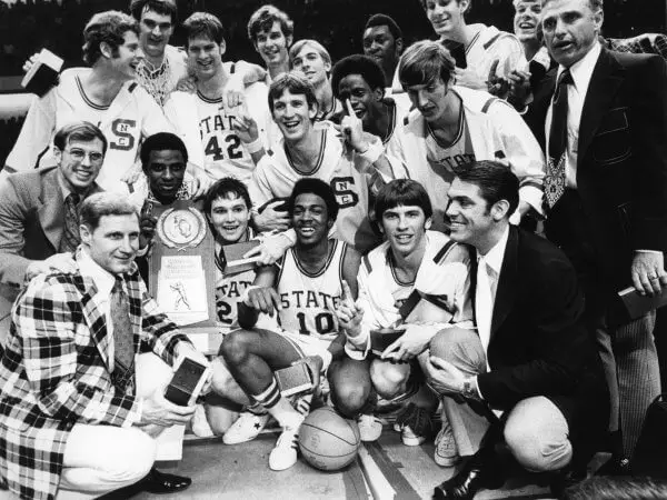 1974: The Wolfpack win their first national championship in men’s basketball