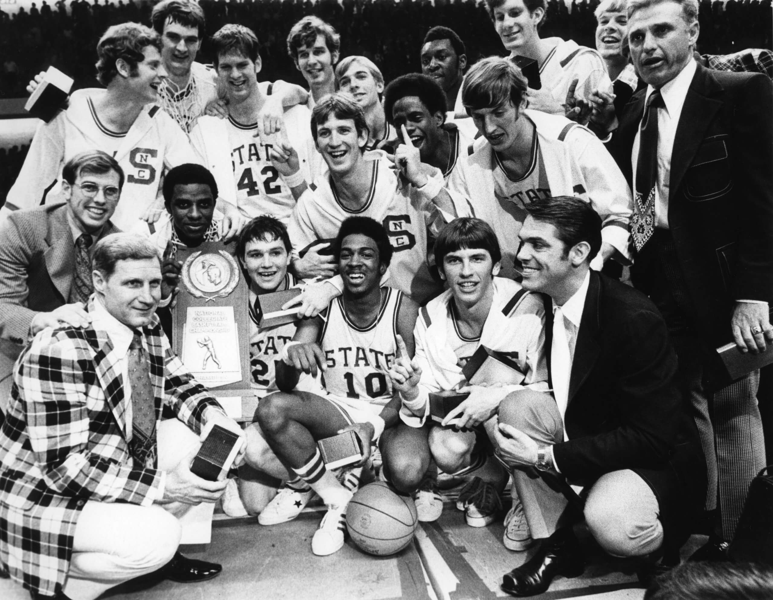 1974: The Wolfpack win their first national championship in men’s basketball