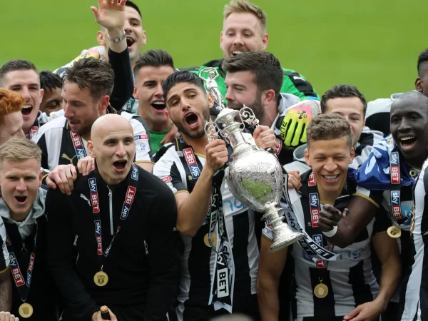 2017: The Newcastle United club wins promotion back to the Premier League
