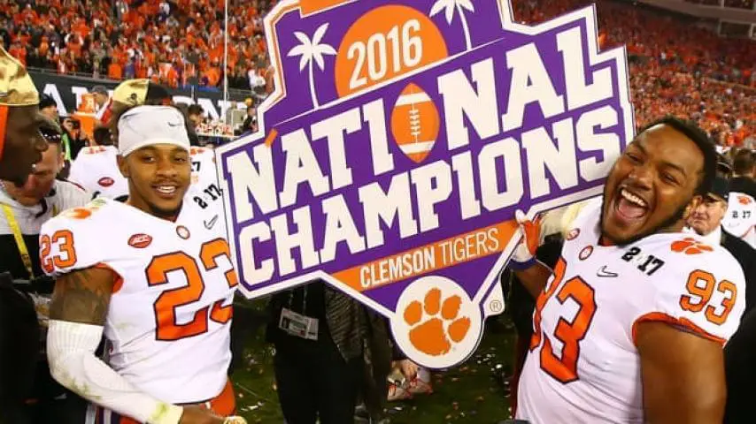 2016: The Clemson football team wins its second national championship