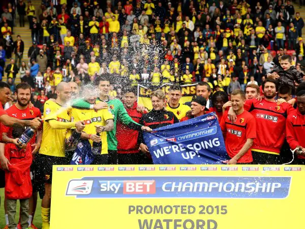Watford FC wins promotion back to the Premier League as runners-up of the Championship