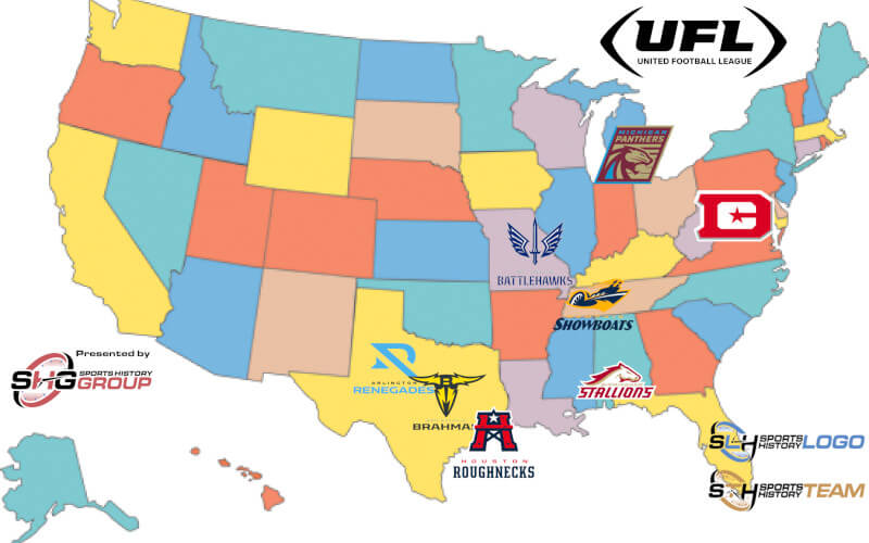 UFL Teams Map