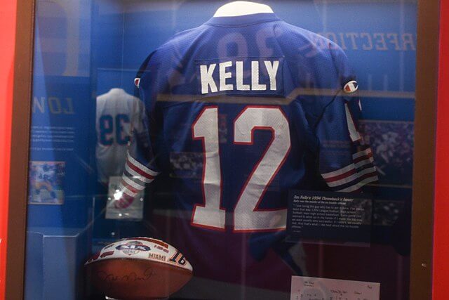 Buffalo Bills jersey in NFL Hall of Fame.