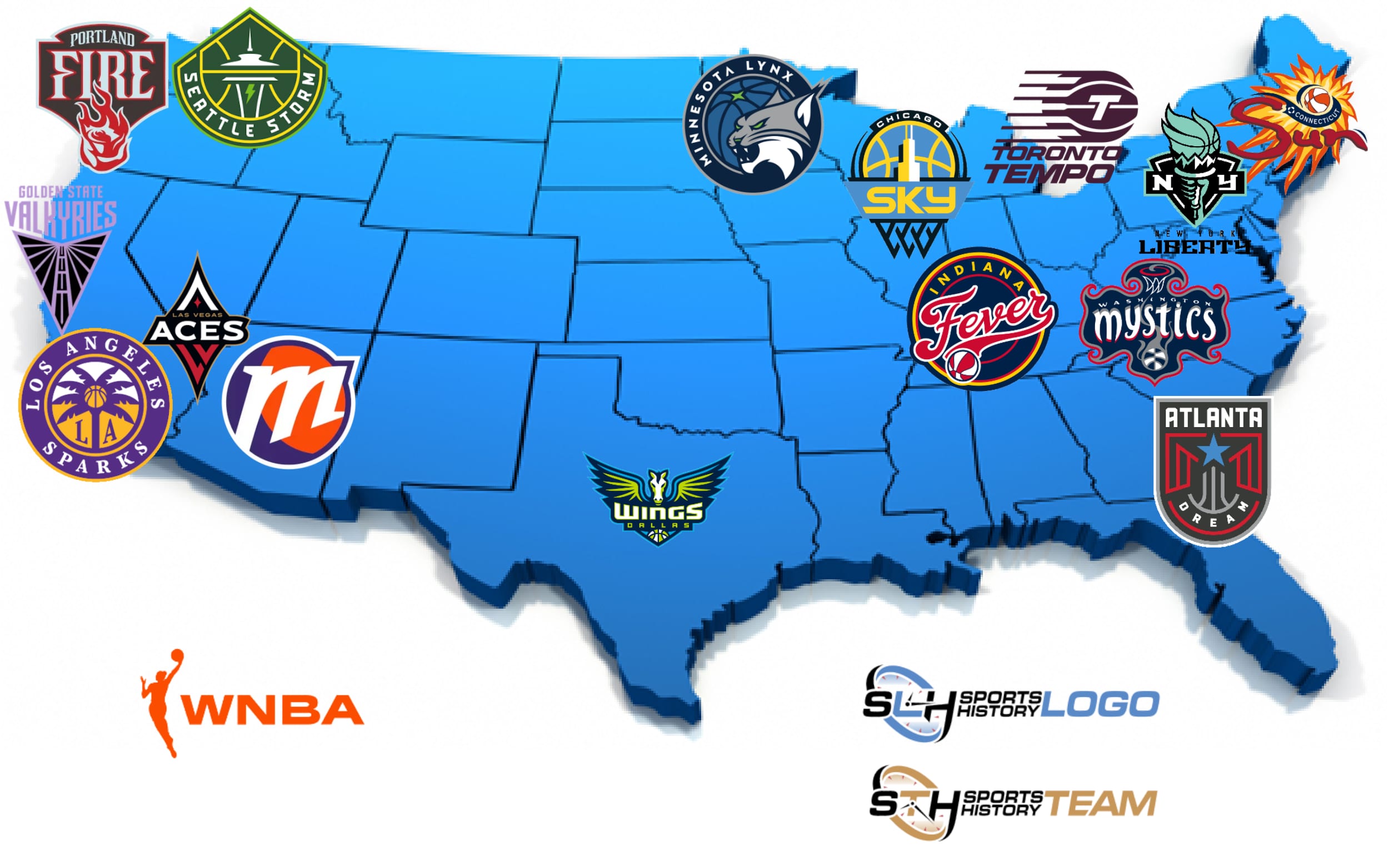 WNBA Teams Map