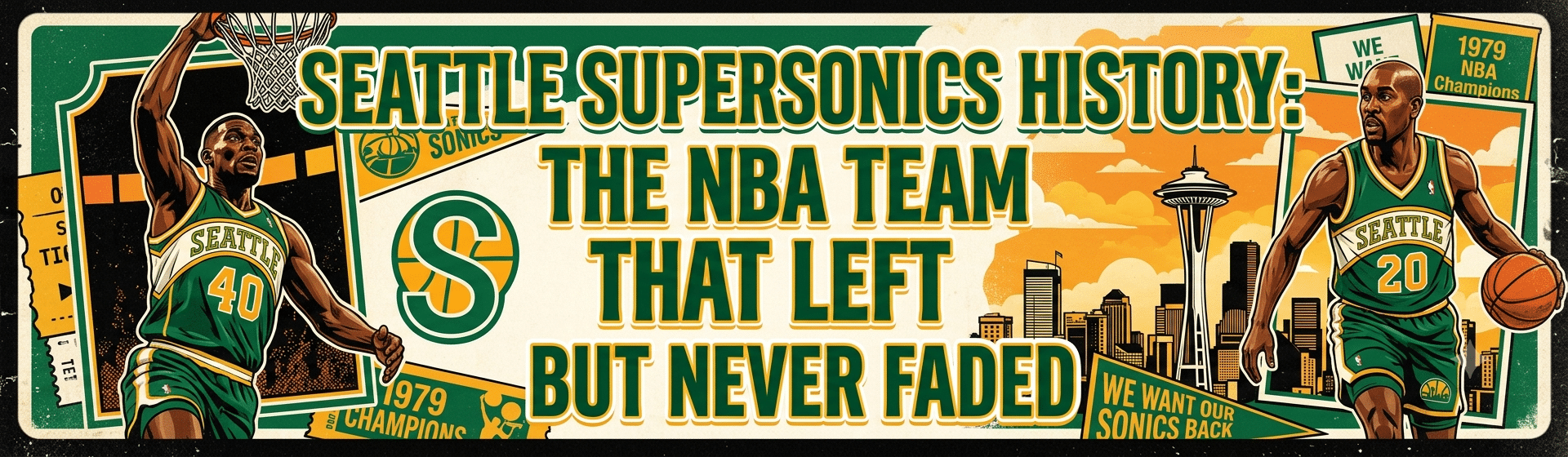 SPORTS TEAM HISTORY | Logo History Featured image for “Seattle SuperSonics History: The NBA Team That Left but Never Faded”